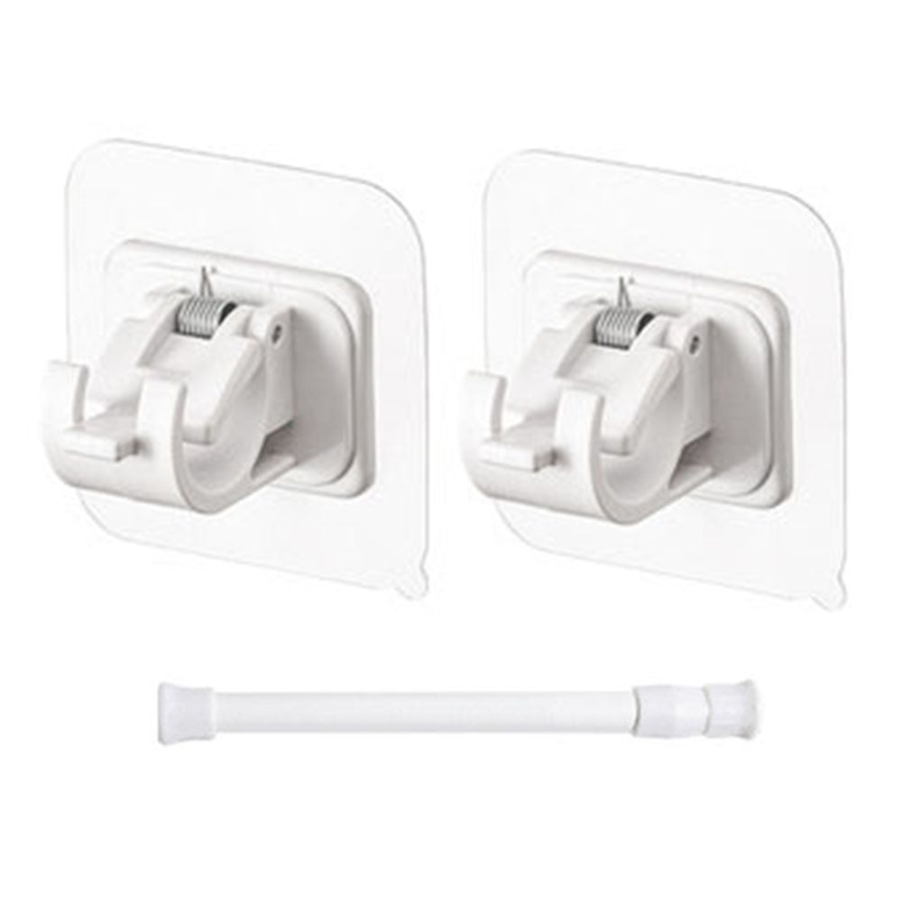 30-50CM Expandable Tension Rod Towel Curtain Rod Telescopic Wardrobe Bathroom Clothes Hanger Pole with 2 Rod Holder Hooks 30-50CM Expandable Tension Rod Towel Curtain Rod Telescopic Wardrobe Bathroom Clothes Hanger Pole with 2 Rod Holder Hooks